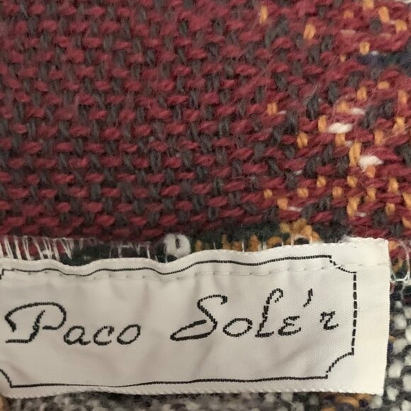 Vintage PACO SOLER Cropped Southwestern Jacket Button Woven Tapestry Womens Boho - Picture 5 of 5